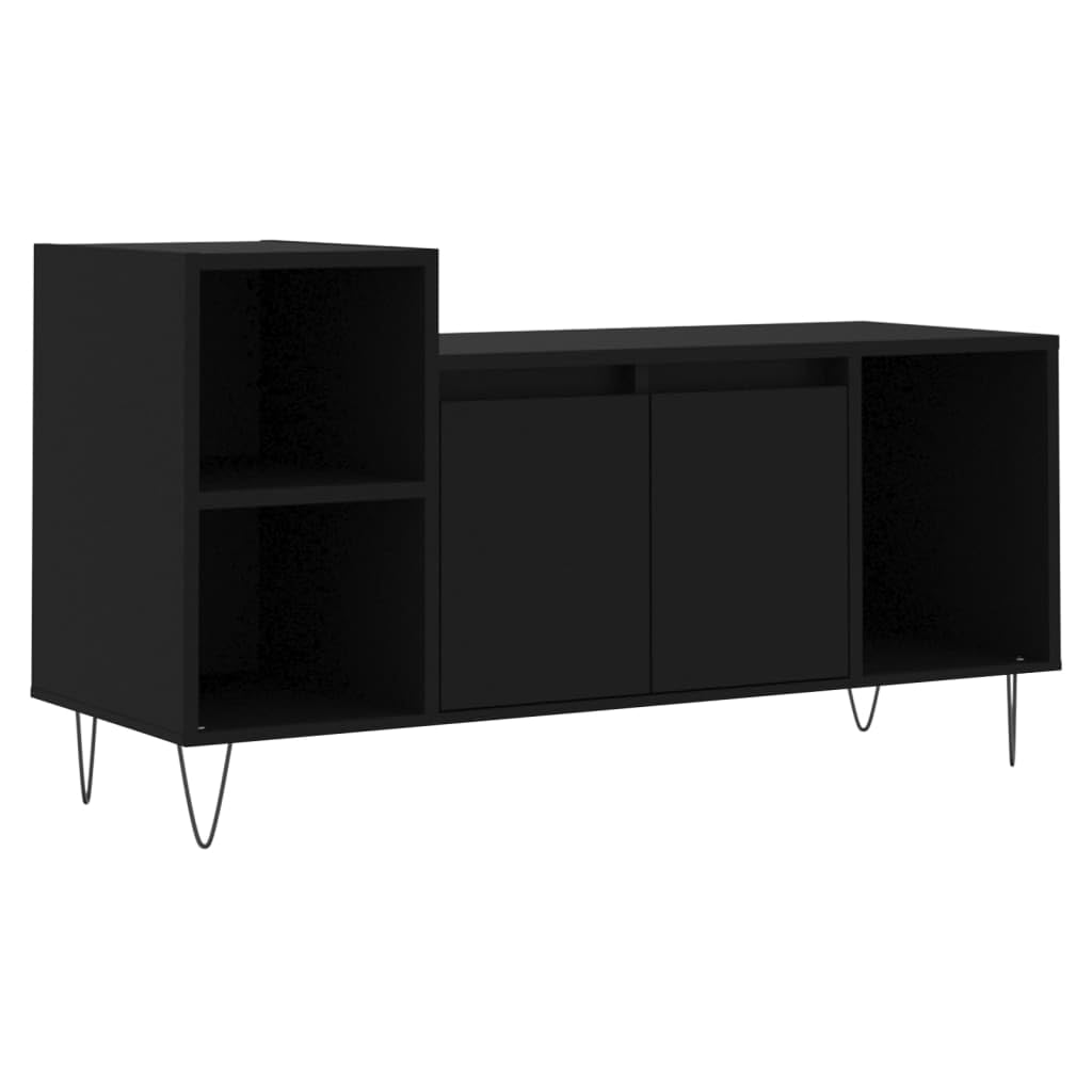 Meuble TV noir 100 cm de long pour optimiser les petits salons