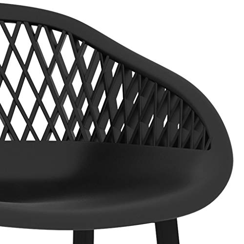 Tabourets de bar en métal revêtu et PP rigide au design épuré