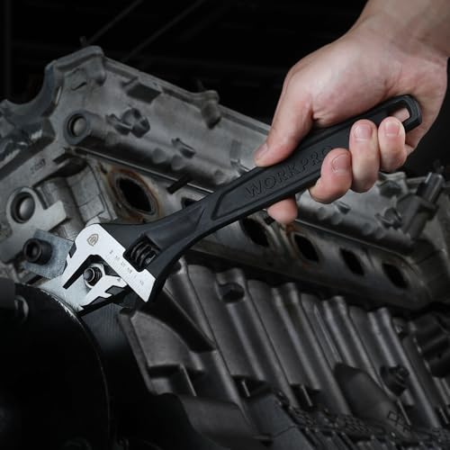 WORKPRO 2-Piece Adjustable Wrench Set, 6" & 10", Cr-V Steel, Black Oxide by WORKPRO - Used condition - Image 8