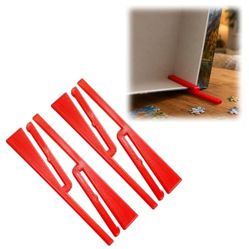 Puzzle Box Stand Clips, 4-Pack Adjustable Lid Holder, Keeps Jigsaw Puzzle Picture Upright and Glare-Free, Perfect for Tabletop Puzzle Assembly at Home