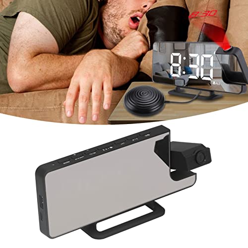 Wekker met vibratieprojectie, automatische lichtgevoelige projectiewekker Dubbele wekkermodus met vibrator voor thuis voor op kantoor - Image 6
