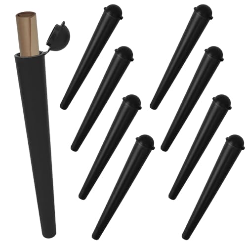8 Stück Joint Hülle Joint Tube Joint Case Joint Box Siegel Tragbar mit Deckel Joint-Behälter Joint-Hülse Transporthülle Plastik Joint Hüllen für Papier und Kleinteile - Schwarz 120mm Lang