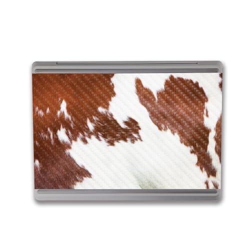 Image of MightySkins Carbon Fiber Skin Compatible with Microsoft Surface Laptop Go 3 (2023) Full Wrap Kit - Cow Hide | Protective, Durable Textured Carbon Fiber Finish | Made in The USA