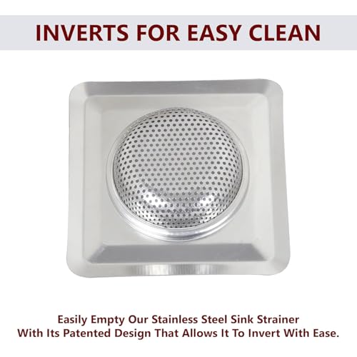 Image of Stainless Steel Kitchen Sink Strainer (Square-Jali+DISHWASH-Cloth)