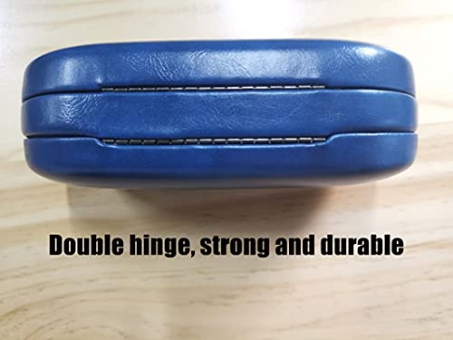 Mudor 2 In 1 Contact Lens Case, Double Sided Contact Lens Travel Kit Includes Remover Tool With Tweezers,Dual Use Design For Contact Lens Case And Glasses Case (Blue) #TOP2