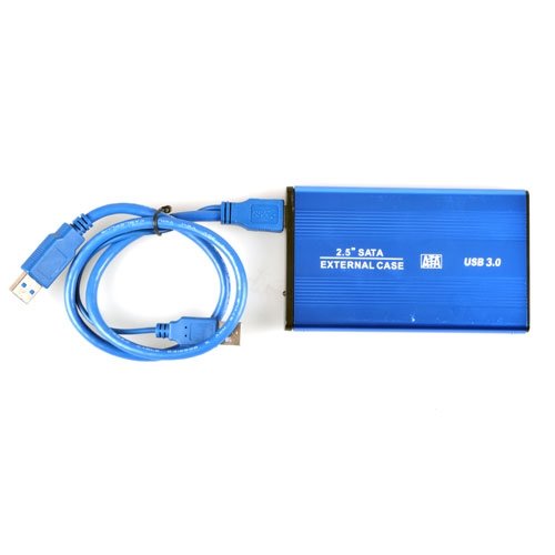 Caja externa para disco duro SATA 2.5'' USB 3.0 azul miniatura 5