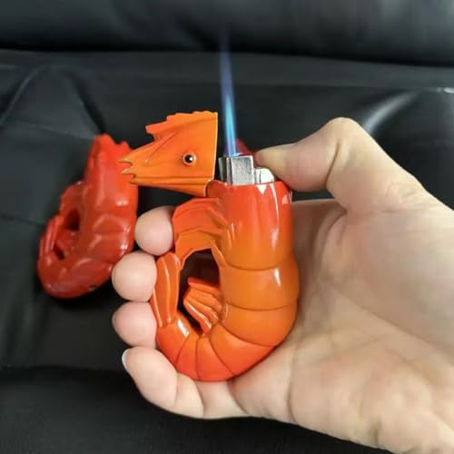 Encendedor a prueba de viento en forma de langosta rojo miniatura 2
