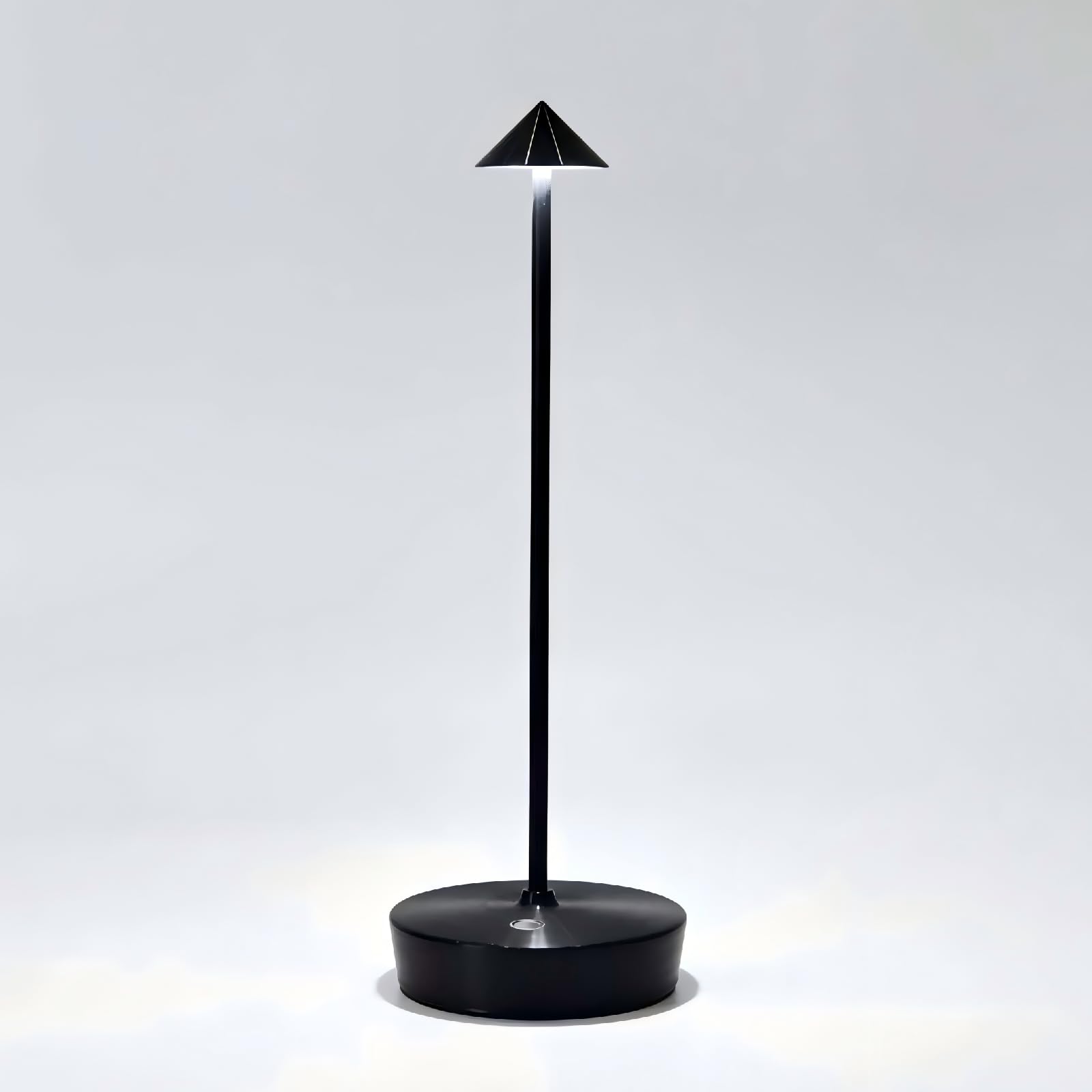 Tpczqj Rechargeable Cordless Table Lamp, 6000mAh LED Battery Operated Desk Lamp Touch 3 Color Stepless Dimming Portable Outdoor Waterproof Table Light for Patio/Restaurant/Dining/Home (Black)