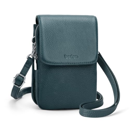 Image of befen Genuine Leather Crossbody Bags for Women, Cell Phone Cross body Purse Bag with RFID Blocking Card Slots