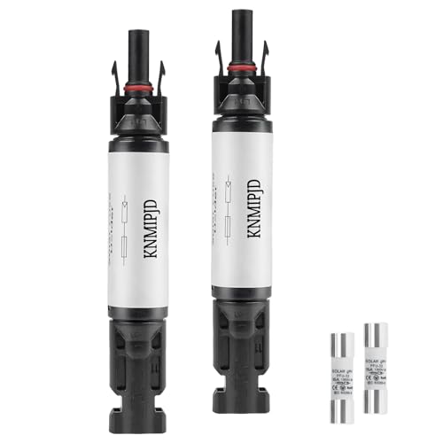 KNMIPJD Solar Fuse Holder 15Amp 1000V Solar Panel Fuse 2PCS 15A mc4 Fuse IP67 Fuse Holder Suitable...