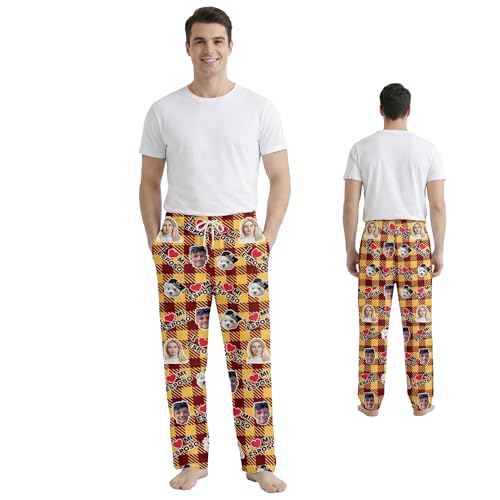 DXDOING Pantalones de Pijama Personalizados Hombre – Diseño I Love Mi Esposa Regalo San Valentín Divertido para Marido o Novio – Con Bolsillos y Cintura Elástica DXDOING Pantalones de Pijama Personalizados Hombre – Diseño I Love Mi Esposa Regalo San Valentín Divertido para Marido o Novio – Con Bolsillos y Cintura Elástica