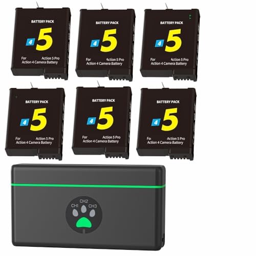 Cargador de caja de 3 ranuras con batería Osmo Action 5 Pro de alta capacidad
