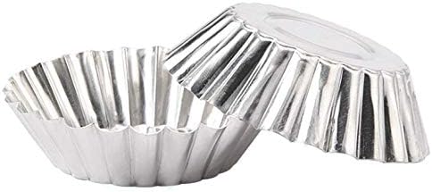 10 Pcs Stainless Steel Mini Tart/Pie Pans Reusable Tartlet Cupcake Baking Mold for Pies Baking Tool Non Stick