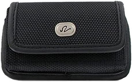 Miniatura 3 de Funda de lona resistente negra para teléfono móvil, funda protectora para cinturón compatible con Verizon Motorola Moto Z Play Droid – Verizon