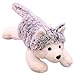 LSQXSS Poupée Husky, Peluche Super Douce, Longues marionnettes d'animaux en Peluche de Simulation de Velours, Chien câlin, Coussin d'oreiller en Peluche de canapé-lit(Color:Black,Size:110cm)