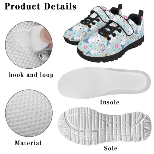 Girls Animal Print Sneakers Lightweight Breathable Tennis Shoes Slip on Running Walking Shoes with One Strap4