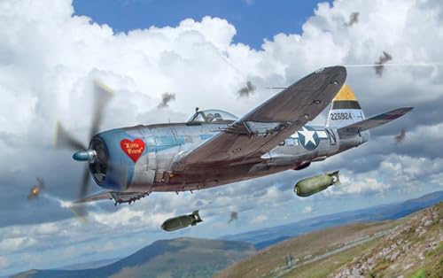 Italeri 2835 1:48 P-47D Thunderbolt (E.T.O.) - Modellbau, Bausatz, Standmodellbau, Basteln, Hobby, Kleben, Plastikbausatz, detailgetreu, Mehrfarbig, Geformte Farbe