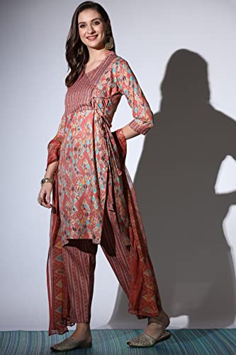 Image of GRECIILOOKS Women Kurta Set with Dupatta for Women | Kurti Set for Women | Festive Kurta Set for Women | Regular Fit Kurta