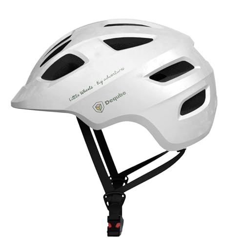 Casco Infantil Ajustable DEQUBE Blanco para Niños de 2 a 6 Años Ultraligero