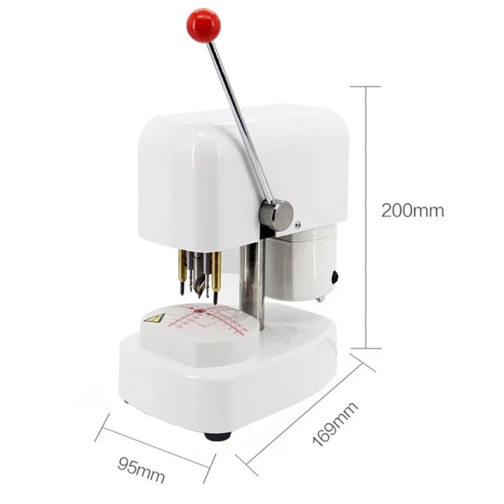 Pattern Drilling Machine Eyeglass Drilling Machine Three-Hole Punch Gaung Lens Driller with Plastic Body Optician Instrument for Shop TH-100