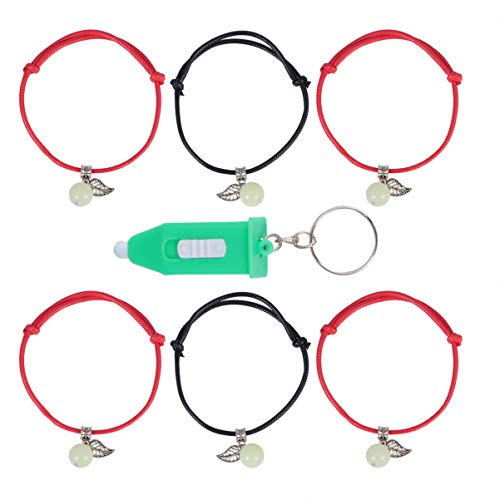 STOBOK 6Pcs Brilha No Escuro Pulseira Pulseiras Ajustáveis â€‹â€‹Punho de Pulso para Homens Mulheres