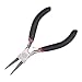 Beadthoven 1Set 5" Round Nose Pliers Rustless Jewelry Pliers with Polishing Carbon-Hardened Steel 12.5cm Long (Black Color)