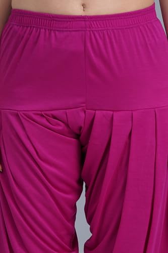 Image of Buy That Trendz Combo Offer (Pack of 3) Cotton Viscose Lycra Dhoti Patiyala Salwar Harem Bottoms Pants for Womens (White, Maroon, Black)