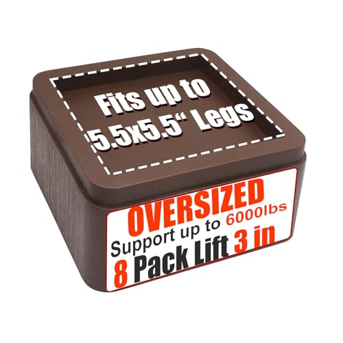 MYMULIKE Bed Risers, Elevation up 3 inch, Heavy Duty Couch