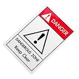GRADENEVE Warnschild Maschinen Gefahrenzone Aufkleber Dauerhaft Klebend Robustes Warnzeichen für...