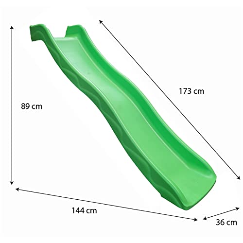 Foto von Wellenrutsche 173 cm Anbaurutsche Spielturrm Anbauhöhe 90cm apfelgrün