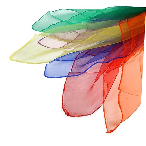 Dance Silk Scarf Square Silk Scarf Small Square Scarf Juggling Scarves Silk Scarf for Women White3