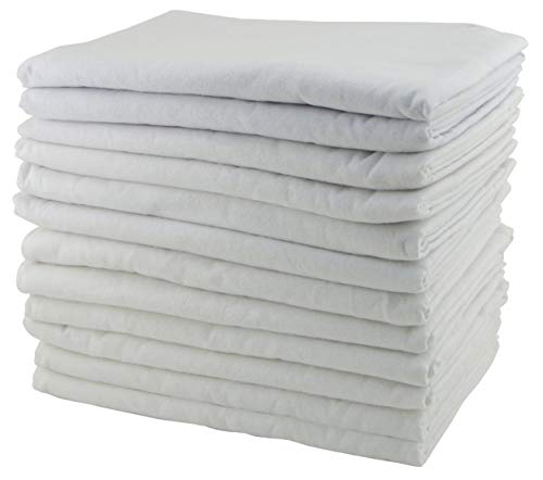 ECR4Kids Daycare Cot Rest Time Blanket for Kids, White (12-Pack)