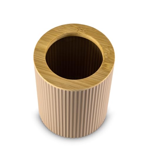 Image of Freelance Portofino ABS Dustbin for Home, Cappuccino - Open Tabetop /Counter Top Table Bin - For Kitchen /Bathroom /Bedroom /Office /Washroom /Toilet - Small Size Garbage /Waste /Dust Bins /Dust Bin /Trash Can