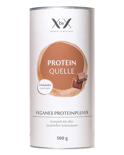 XbyX Protein Quelle 500 g - Schokoladengeschmack - 20 g Protein pro Portion - aus Favabohne, Reis & Kichererbse - komplettes Aminosäureprofil - vegan