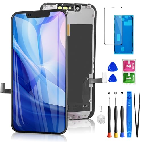 Diykitpl for iPhone 13 Mini Screen Replacement 5.4 Inch 3D Touch LCD Display for A2481 A2626 A2628 A2629 A2630 with Repair Tools Kit+ Waterproof Frame Adhesive Sticker+Screen Tempered Protector