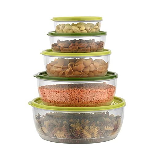 ASIAN Plastowares Perfect Seal Plastic Kitchen Storage Containers Set-Fridge Boxes,Versatile Accessories,Sprouts Maker Box,Durable Plastic Organization Containers,BPA-Free,Airtight- Sea Green,5 Liter