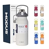 Garrafa térmica 1700ml - duplamente isolada a vácuo canudo e base e