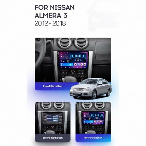 Navegación 2 DIN Nissan Almera 2012-2018 con Mirrorlink, Bluetooth y Auxiliar 2