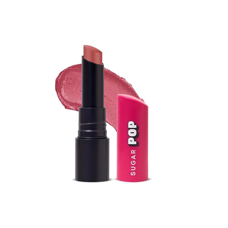 Image of SUGAR POP Ultrastay Transferproof Glossy Lipstick 05 Rustic Rose - 4 Gms - Enriched With Vitamin E | Smooth Glide | Waterproof | Longlasting|Moisturizing Lipstick