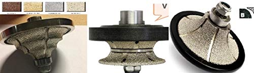 3/4" & 1 1/4" Diamond Triple Waterfall Bullnose Roundover Bullnose Full Bullnose Router Bit Countertop edge shaping grinding wheel stone granite marble ceramic concrete quartz glass kitchen Island