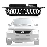 CarPartsDepot Front Grille Grill Replacement New Matte Black Grid Compatible With Ford Escape XLS Model 2001 2002 2003 2004 Fits FO1200389 YL8Z17B968A