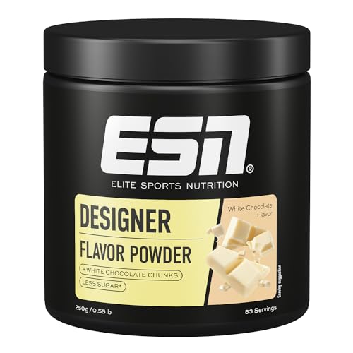 ESN Designer Flavor Powder, White Chocolate, 250 g, Geschmackspulver zum Süßen, ohne viel Zucker und Kalorien - made in Germany