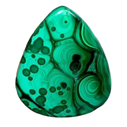 Cabochon en poire de malachite naturelle 35x30x6mm pour la création de bijoux DIY