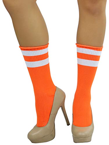 Image of ToBeInStyle Women's Acrylic Ankle Hi With Double Stripe Top Crew Fun Athletic Socks