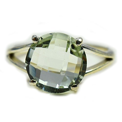 Bague améthyste verte en argent 925 fait main, un bijou d'exception raffiné