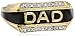 18k Gold Plated Sterling Silver "DAD" Diamond Ring (0.02 cttw)