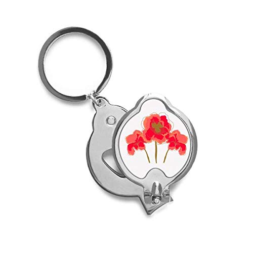 Coupe-ongles DIYthinker avec motif de fleurs de pavot rouge