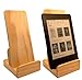 Elegant Pine Wood Literature Holder, Brochure Holder, Tablet Stand, Desk Organizer and Countertop Wooden Display Stand [Pack of 2]