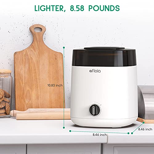 Ice Cream Maker, Afloia Super Low Noise/2-Quart/28W Low Power Automatic Soft Serve Ice Cream Machine for Kids Dessert Frozen Fruit Sorbet Milkshakes, Easy to Clean and Store