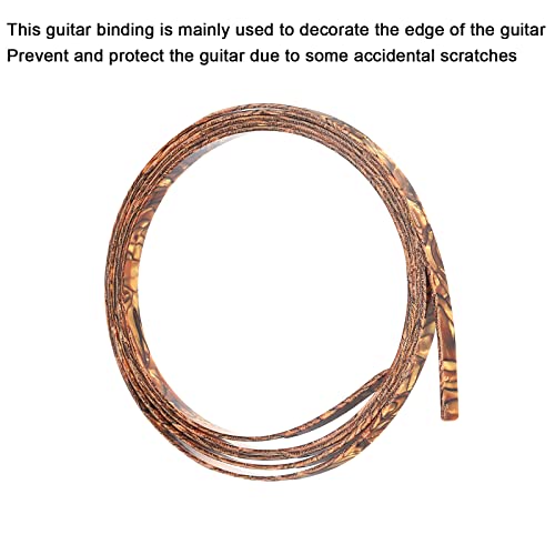 Meccanixity Plastic Binding Purfling Strip 1650X6X1.5Mm Guitar Binding Edge Trim For Acoustic Classical Guitar Light Brown #TOP2
